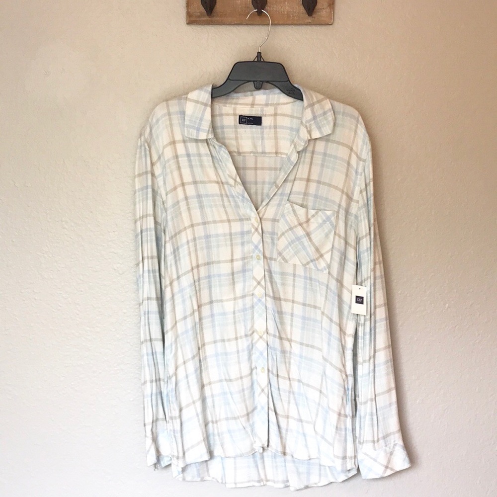 Gap Button Down Flannel Top.